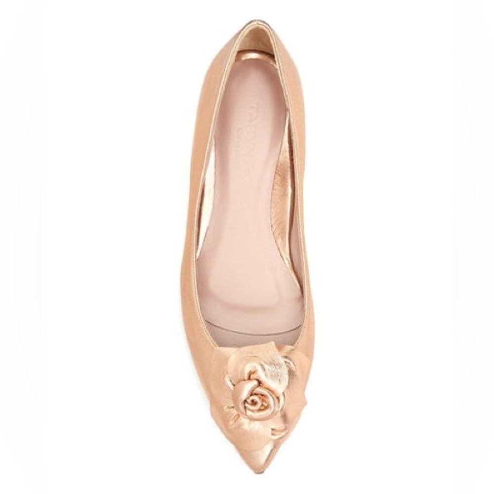 TARYN ROSE WOMEN'S RIALTA ROSE GOLD LEATHER FLAT size 7 - Picture 12 of 12